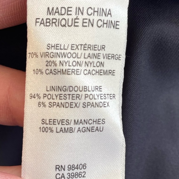 Theory Wool & Leather Jacket sz Large - Picture 3 of 5